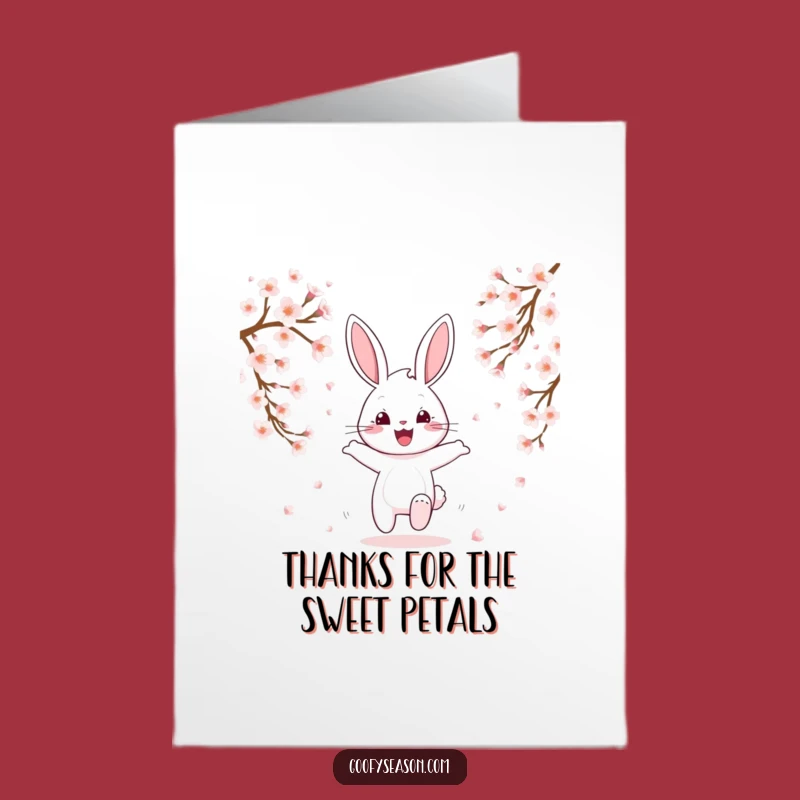 Free Printable Bunny Thank You Card: Floral Gratitude Downloadable Humor