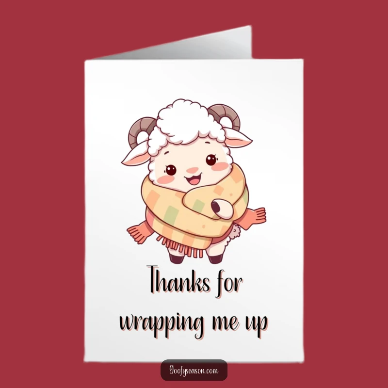 Free Printable Thank You Card: Cozy Sheep's Warm Gratitude