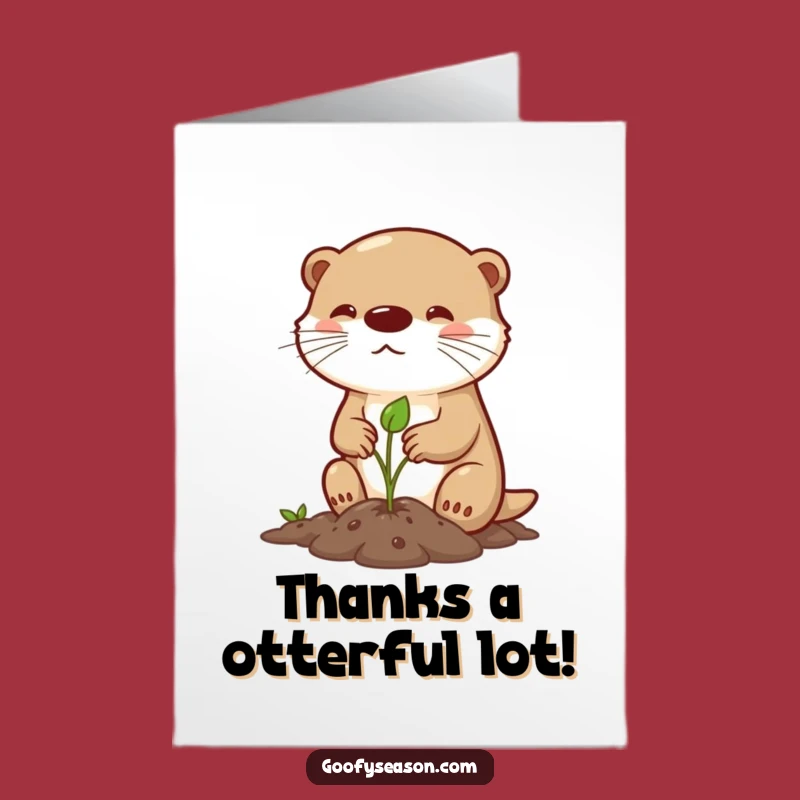 Free Printable Thank You Card: Otter's Gratitude - Funny Downloadable