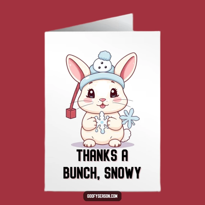 Free Printable Thank You Card: Bunny's Melting Thanks Funny Downloadable Gift