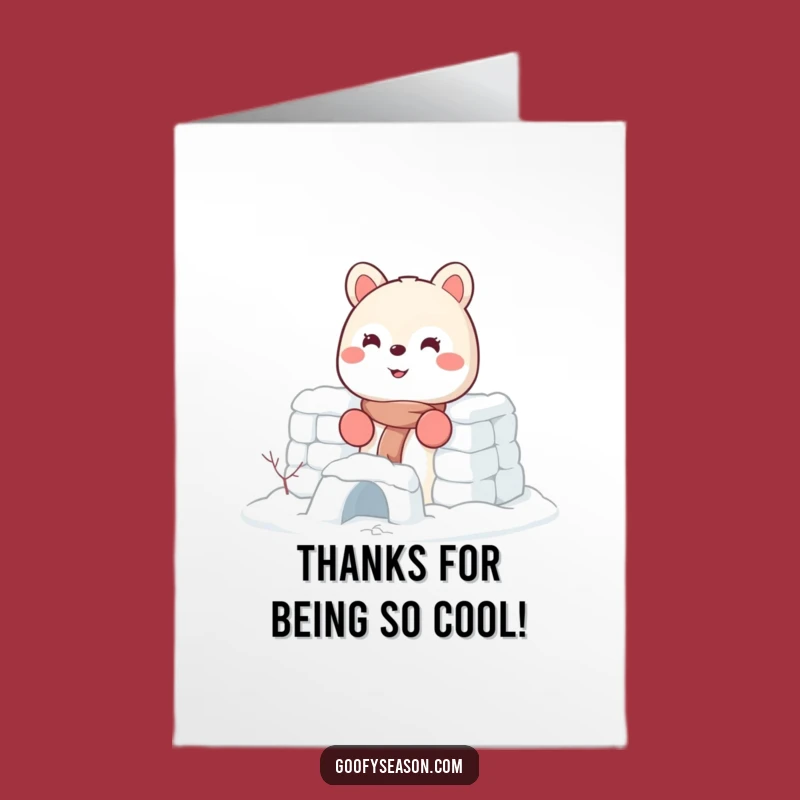 Free Printable Snow Fort Thank You Card: Animal Mittens Downloadable