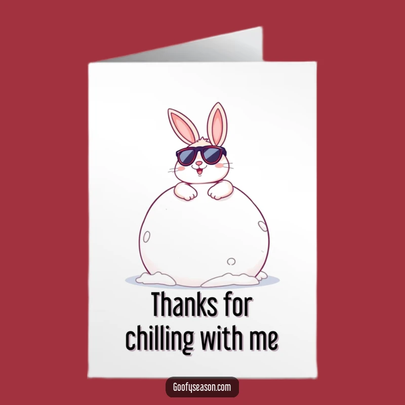 Free Printable Thanks Card: Cool Bunny - A Chill Downloadable Gift