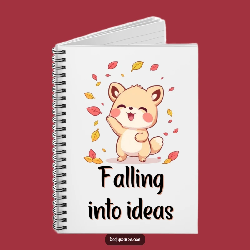 Funny Kawaii Autumn Animal Notebook: Jot Down Thoughts with Playful Fall Flair
