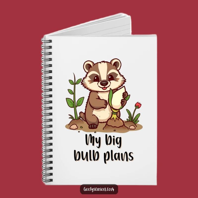 Funny Badger Gardener Notebook - Humorous Planting Journal Gift