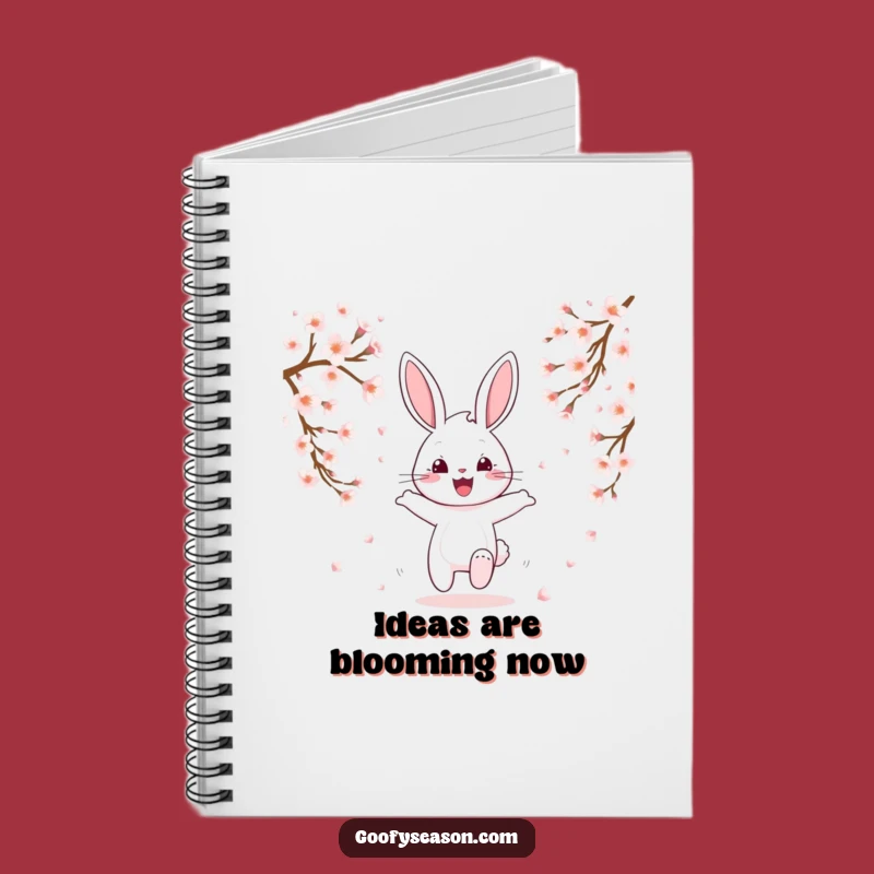 Funny Bunny Cherry Blossom Notebook: Spring Notes, Hilarious Funny Gift Journal