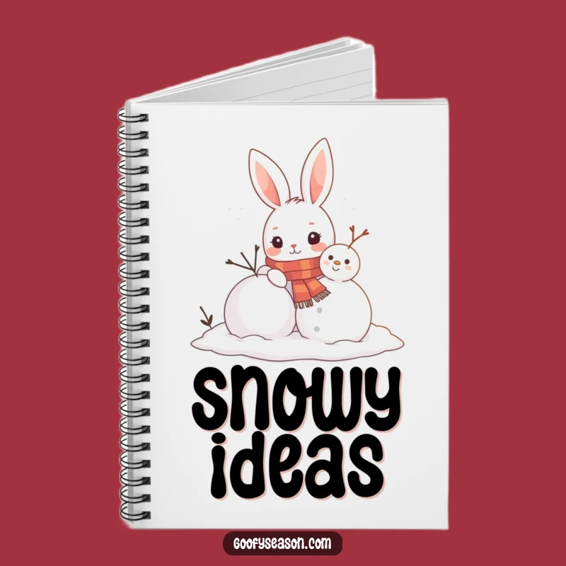 Funny Bunny Snowman Notebook - Cute Journal for Notes, A Funny Gift
