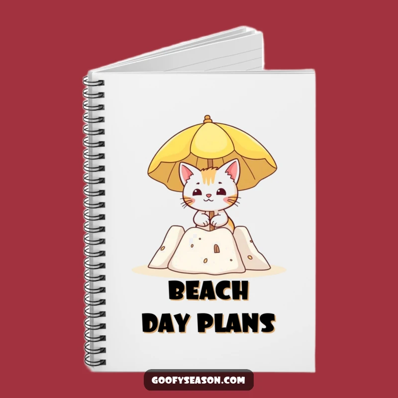Funny Cat Beach Notebook: Jot Down Your Sunny Thoughts