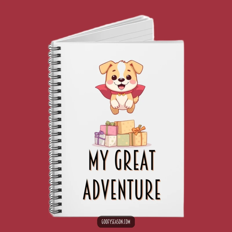 Funny Dog Cape Notebook: Happy Hero Journal for Adventures and Ideas