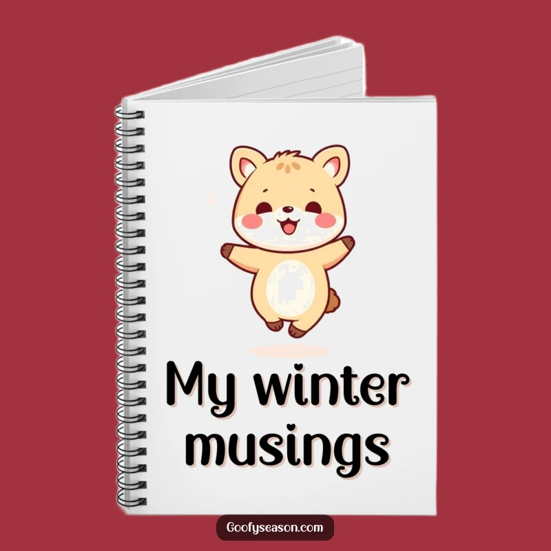 Funny Kawaii Dancing Animal Snowflake Notebook - Joyful Journaling & Gift Idea