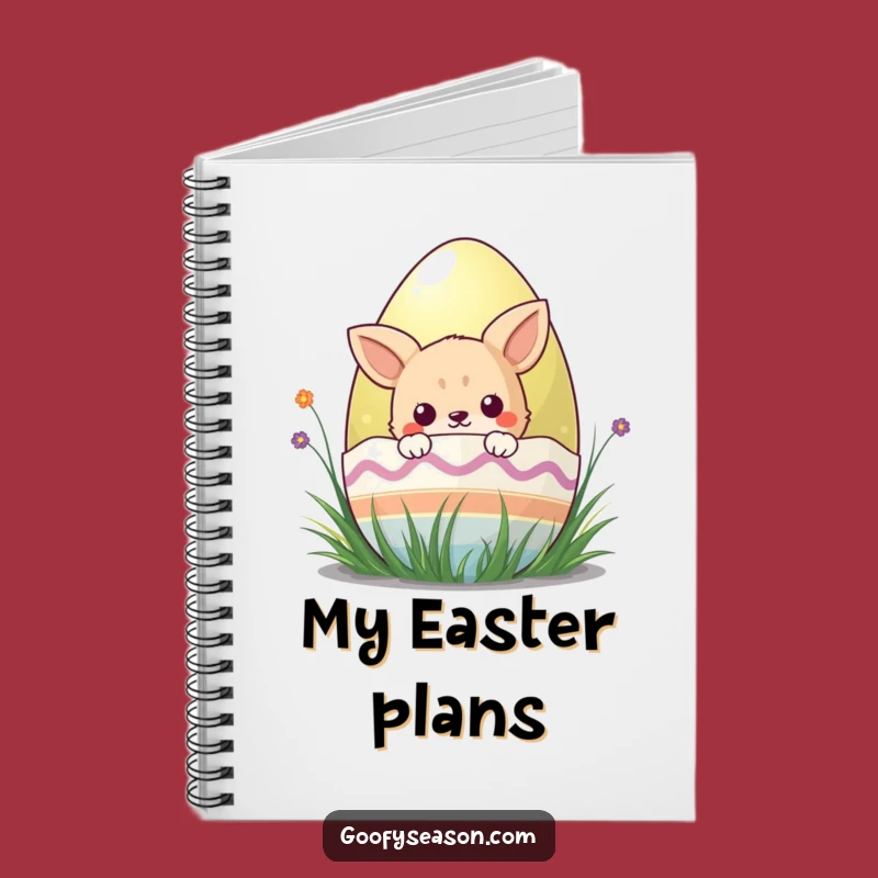 Funny Kawaii Easter Egg Notebook - Cute Animal Journal, Ideal Funny Gift for Writers