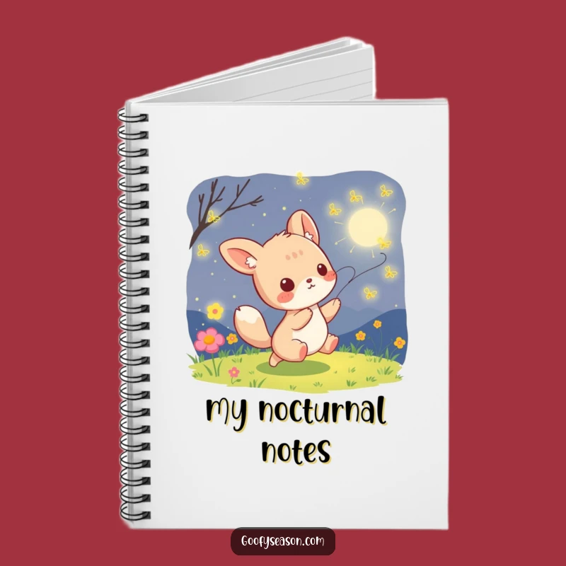 Funny Kawaii Firefly Chase Notebook - Magical Summer Journaling Gift