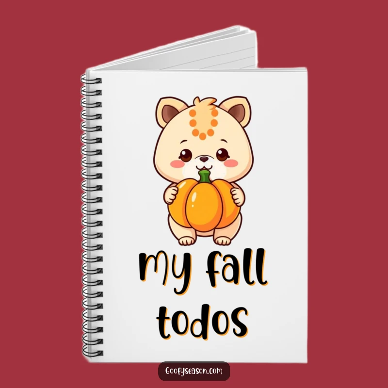 Funny Kawaii Pumpkin Notebook - Cute Animal Journal, Ideal Funny Gift for Writers