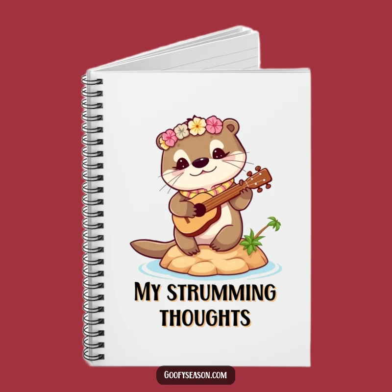 Funny Otter Island Jam Notebook - Capture Your Tropical Ideas!