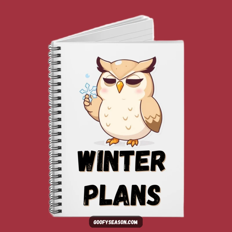 Funny Owl Snowflake Notebook - Determined Bird Journal for Notes, A Funny Gift