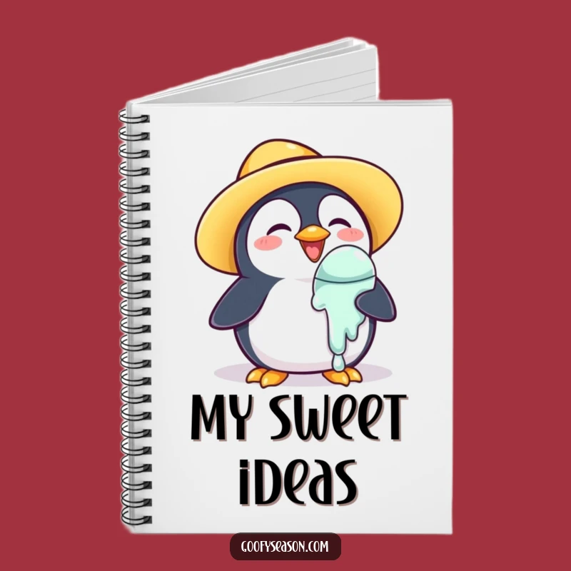 Funny Penguin Notebook: Summer Ice Cream Journal, Perfect Humorous Gift
