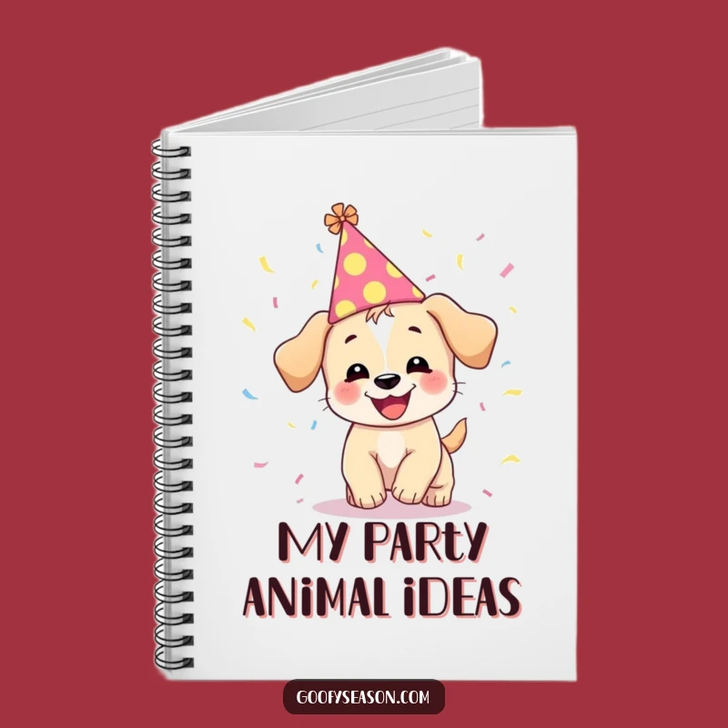 Funny Puppy Confetti Notebook - Hilarious Journal & Celebration Gift