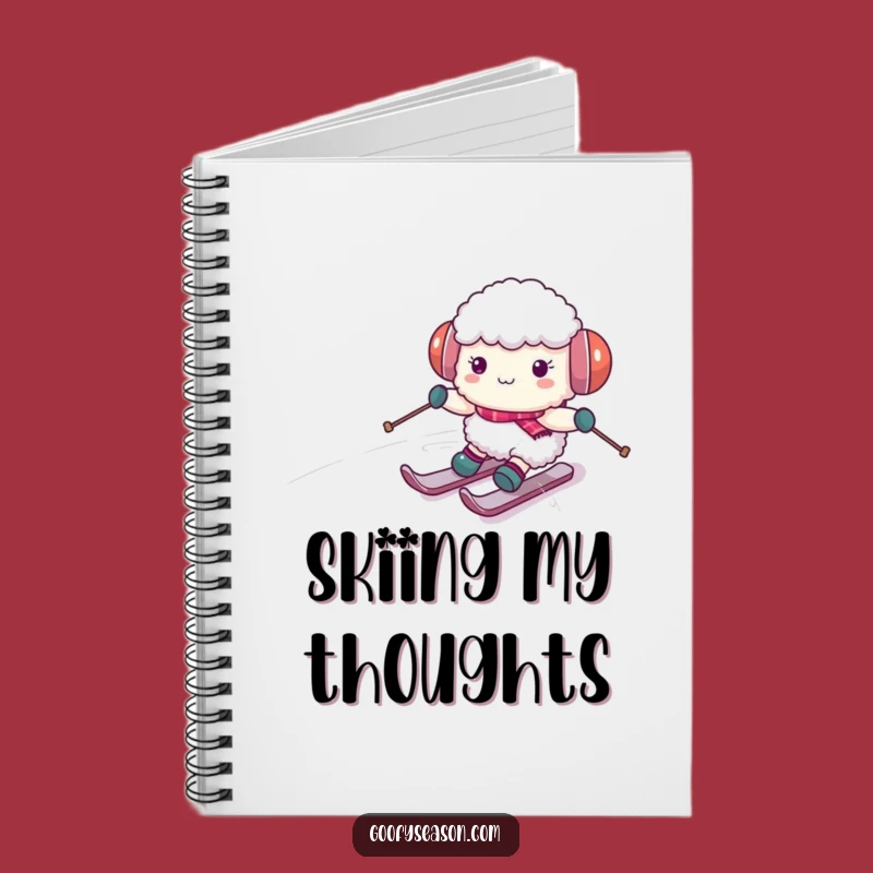 Funny Sheep Skiing Notebook: Jot Down Ideas with Hilarious Winter Flair