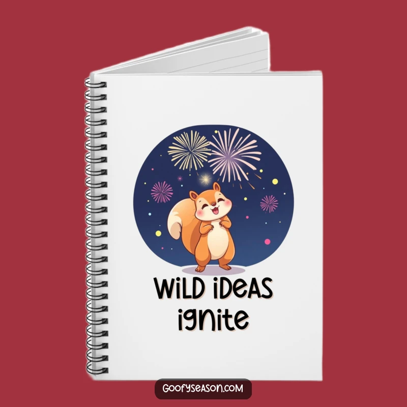 Funny Squirrel Fireworks Notebook: Jot Down Ideas Under the Stars