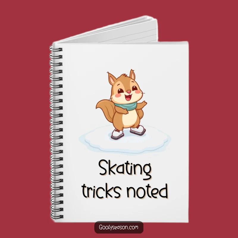Funny Squirrel Skating Notebook: Jot Down Fun Ideas with This Winter Journal