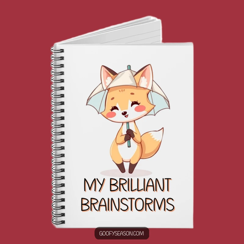 Funny Fox Notebook: Rain Dancer Journal, Perfect Humorous Gift for Writers