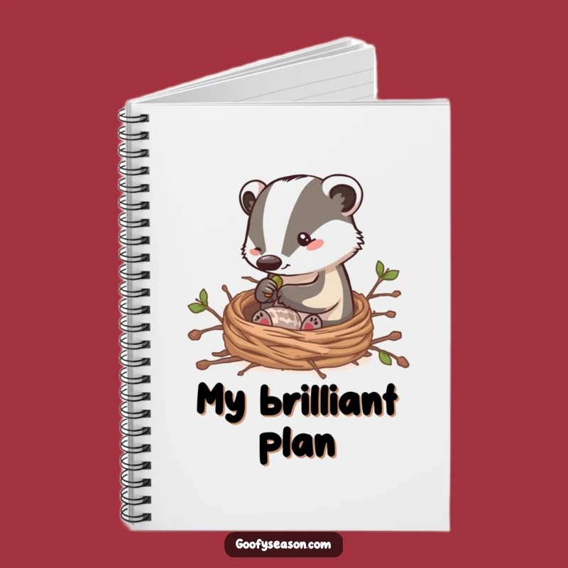 Funny Badger Builder Notebook: Cozy Nest Journal, Gift