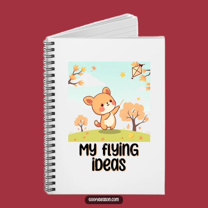 Funny Kawaii Kite Flyer Notebook - Cute Animal Journal, Ideal Funny Gift for Writers