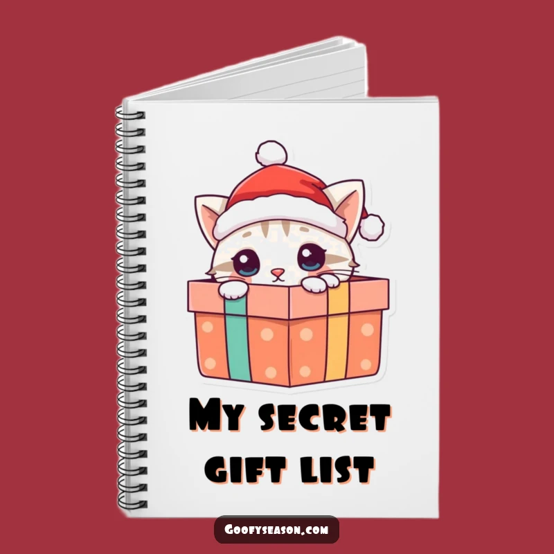 Funny Cat Santa Notebook - Creative Holiday Gift for Writers