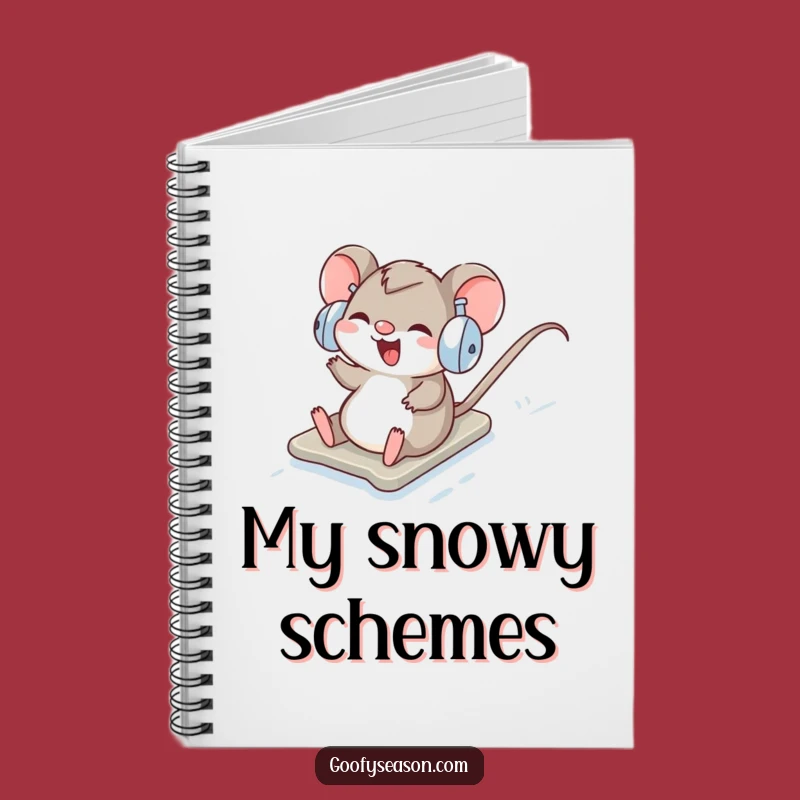 Funny Mouse Notebook: Winter Snow Slider Journal, Perfect Humorous Gift