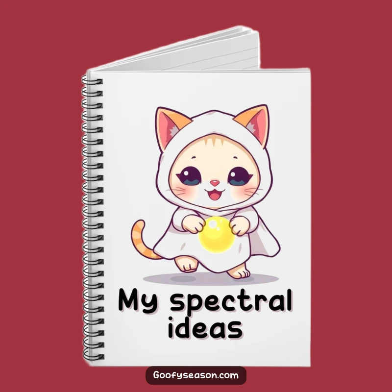 Funny Ghost Cat Halloween Notebook: Jot Down Spooky Ideas with This Playful Pal