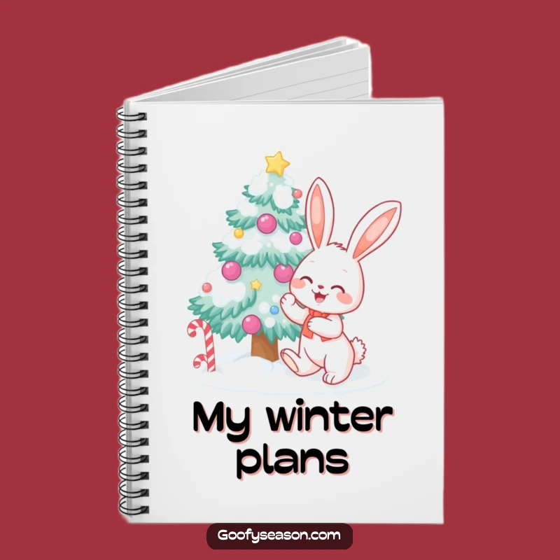 Funny Bunny Christmas Notebook - Jot Down Holiday Ideas with Festive Flair