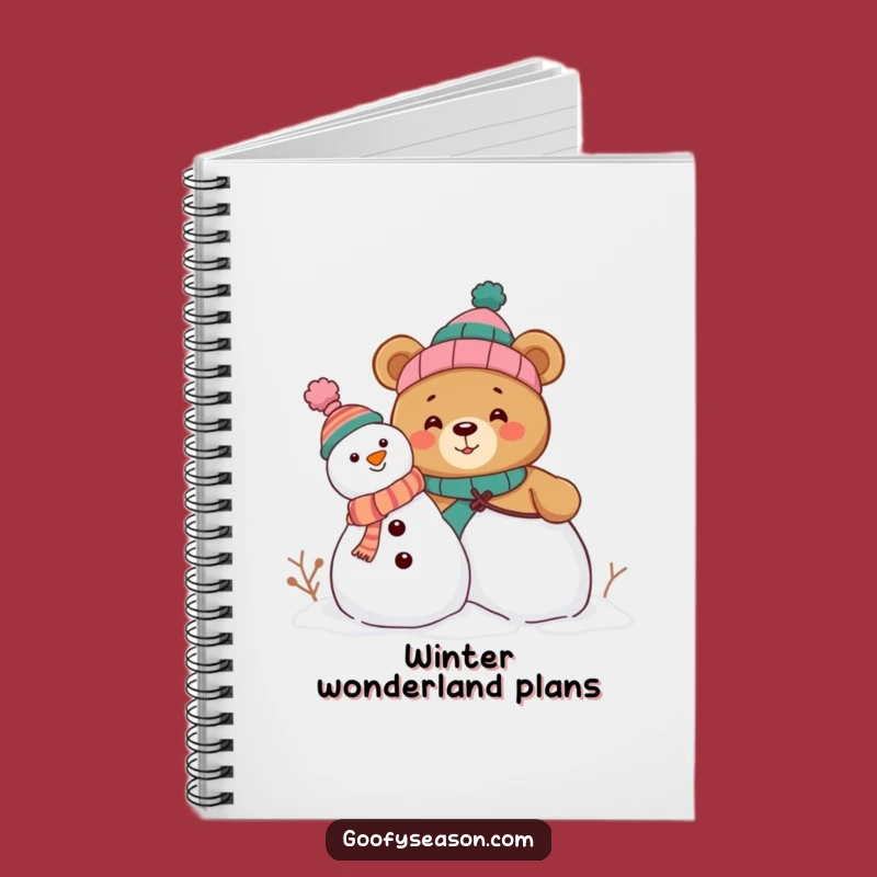 Funny Bear Snowman Notebook - Jot Down Ideas with Winter Whimsy
