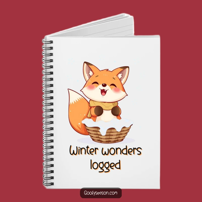 Funny Fox Snowflakes Notebook: Jot Down Winter Ideas with This Fun Journal