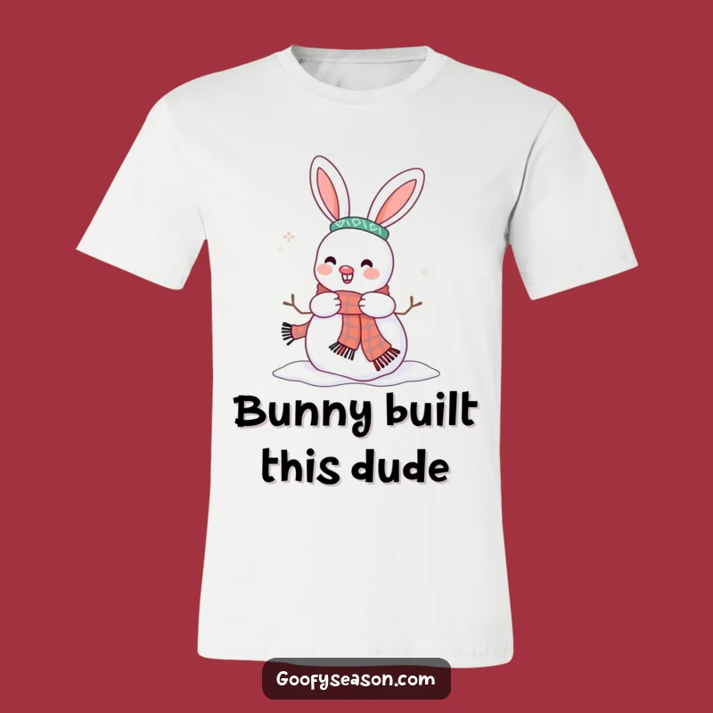 Funny Bunny Snowman Scarf T-Shirt: A Hilarious Winter Graphic Tee Gift