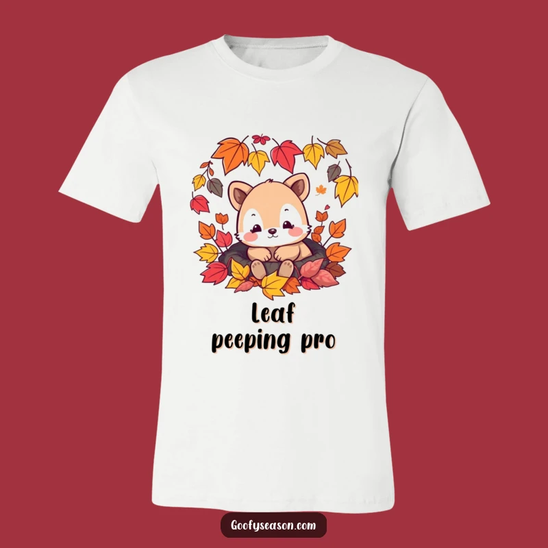 Funny Cozy Animal Autumn Leaves T-Shirt - Your Perfect Fall Outfit Gift