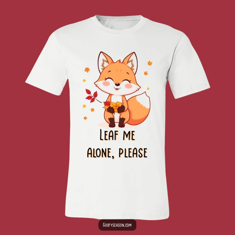 Funny Fox Autumn Leaves T-Shirt: Wear Your Fall Fun with This Tee