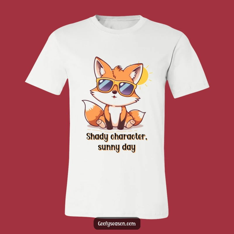 Funny Fox Beach Day T-Shirt: Coolest Fox on the Sand