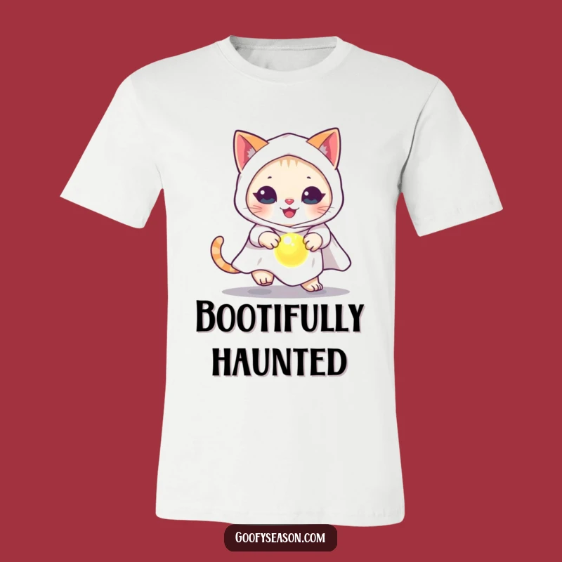 Funny Ghost Cat T-Shirt: Unleash Your Halloween Spirit in Spooky Style