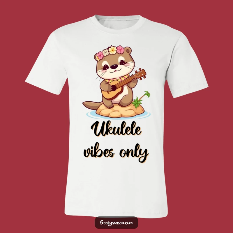 Funny Otter Island Jam T-Shirt - Hilarious Ukulele Player Tee!