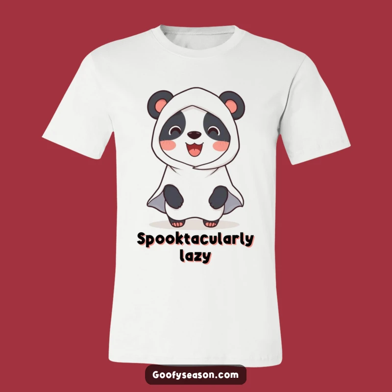 Funny Panda Ghost Halloween T-Shirt: Spooky Cute Apparel
