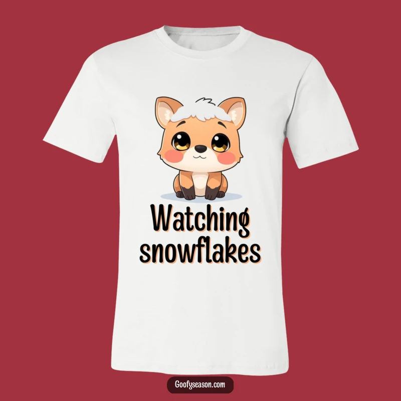 Funny Snowfall Watcher Animal T-Shirt - Embrace Winter Gift