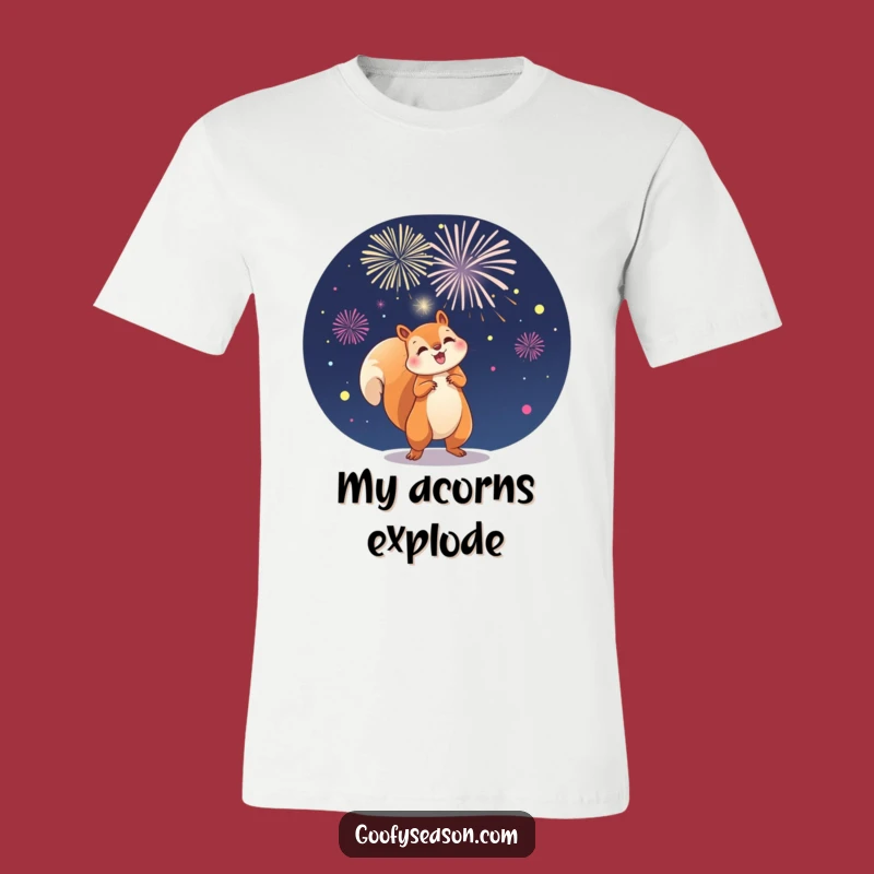 Funny Squirrel Fireworks T-Shirt: Wear the Night's Explosive Fun