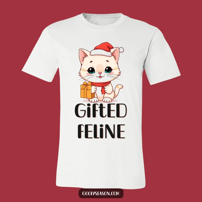 Funny Cat Santa Hat T-Shirt: Wear the Holidays with This Hilarious Tee