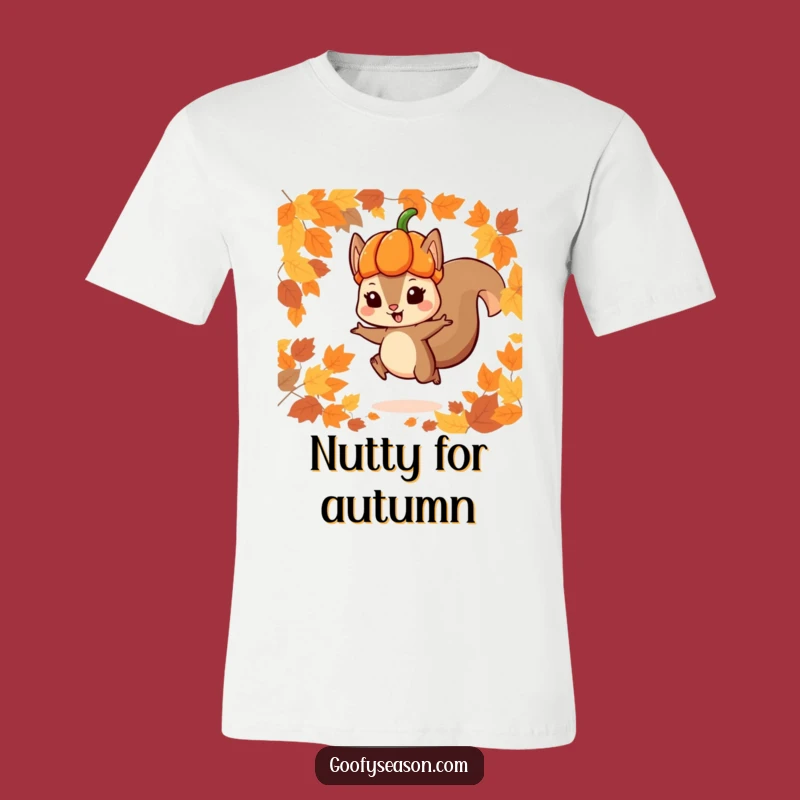 Funny Squirrel T-Shirt: Playful Autumn Pumpkin Jumper Tee