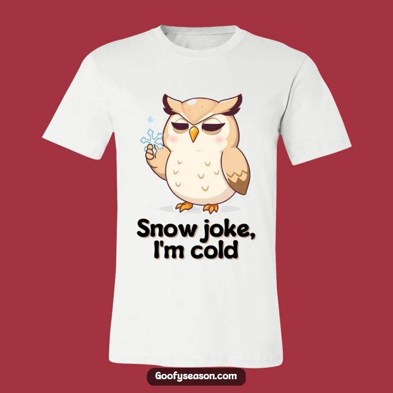 Funny Owl Snowflake Tee - Hilarious Winter Bird Design for Men and Women