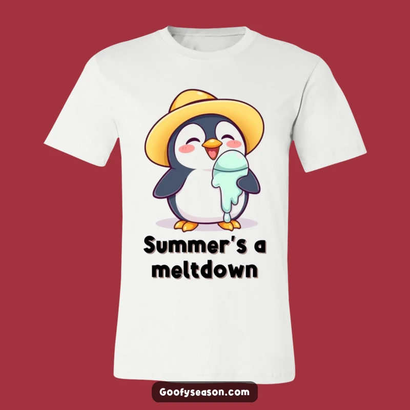 Funny Penguin T-Shirt: Summer Ice Cream Lover Tee, Comfy Humorous Gift