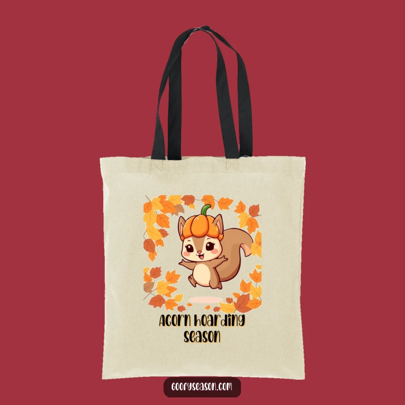 Funny Squirrel Tote Bag: Playful Autumn Jumper Carryall Gift