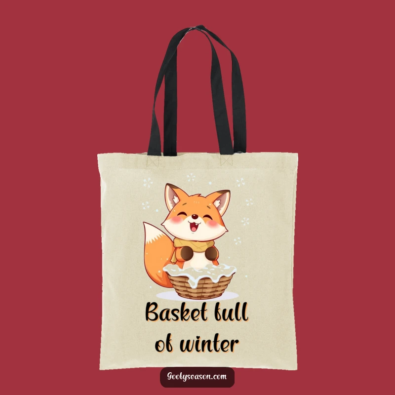 Funny Fox Snowflakes Tote Bag: Carry Your Winter Magic with This Fun Accessory