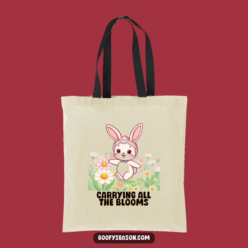 Funny Bunny Spring Tote Bag - Chic Gift for Gardeners