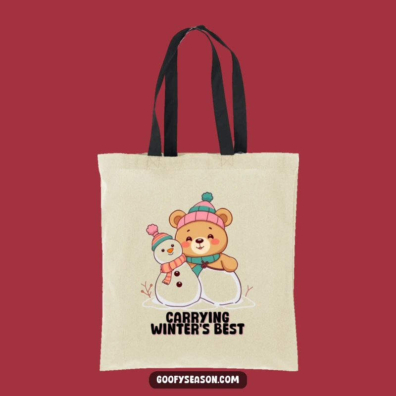 Funny Bear Snowman Tote Bag - Carry Your Laughs and Essentials in Style