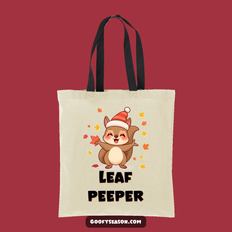 Funny Autumn Acorn Tote Bag: Squirrel Juggler Festive Leaf Carrier Gift